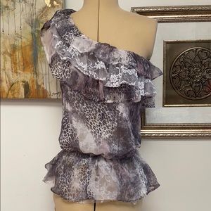 Guess Single Shoulder Top Like New, Small